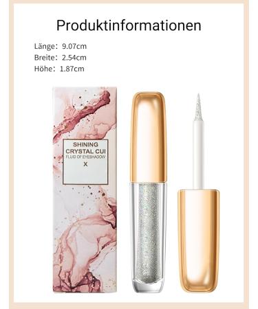  Erinde Erinde Glitter Liquid Eyeshadow with fine glitter 2 in 1 eyeshadow and liquid eyeliner long-lasting and waterproof quick-drying and smudge-proof vegan and - Buy Online on GoSupps.com