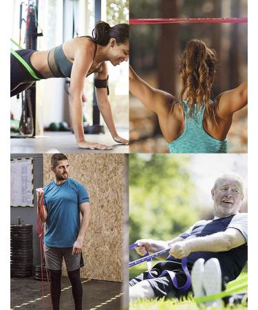 Eackrola Pull Up Assistance Bands Set - Set of 6 Heavy Duty Resistance Bands for Workout Exercise - Includes Instruction Guide and Carry Bag - Buy Online on GoSupps.com