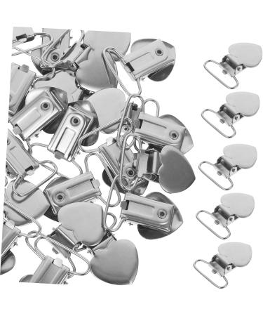 Coheali 120 Pitch Peach Heart Beak Clip Holder for Sheet Metal Tapes - Stainless Steel Heart Bracket Carrier Clips for Sofa Cushions & Pacifier Clips - Buy Online on GoSupps.com