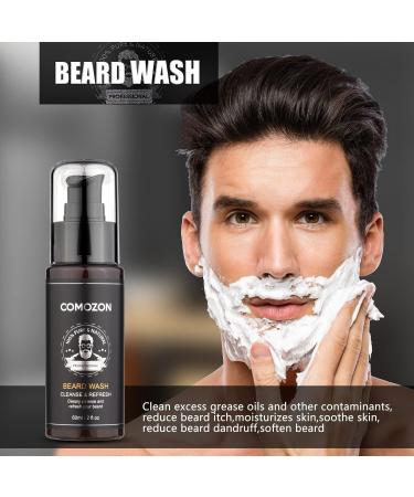 Beard Grooming Kit for Men - Beard Growth Set with Oil, Shampoo, Balm, Comb, Brush, Scissors - Best Men's Beard Gifts with Menthol - Buy Online on GoSupps.com