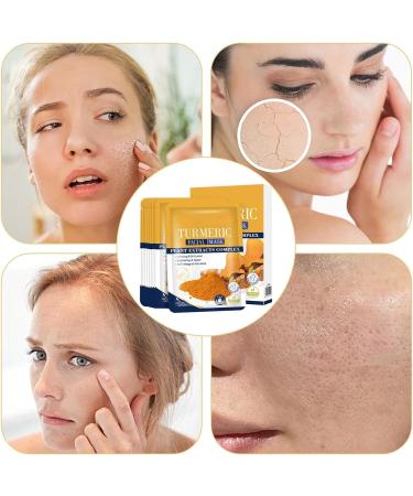 Turmeric Face Ma-sk | 10 Moisturizing Turmeric Ma-sk | Facial Ma-sk With Turmeric Extract | Turmeric Face Skin Care Patchfor Brightening Skin Tone/hydrating/relieving Dullness - Buy Online on GoSupps.com
