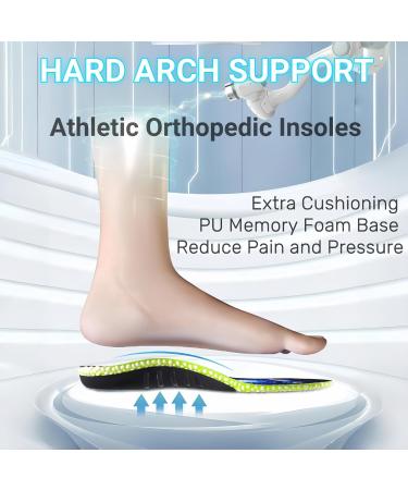 Arch Support Gel Insoles for Plantar Fasciitis Relief | High Elasticity Shock Absorption Memory Foam Orthotic Pads for Men & Women - Ideal for Running Shoes - Buy Online on GoSupps.com