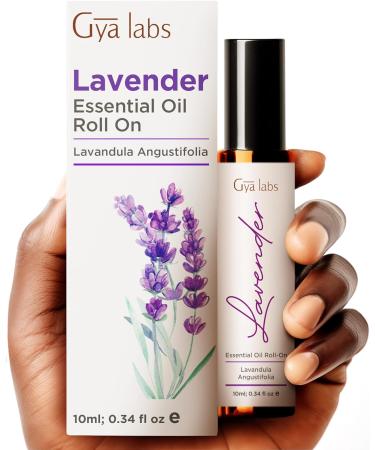 Peace & Lavender Roll On Set - Essential Oils Aromatherapy Roll On with Essential Oil Set - 2x0.34 fl oz - Gya Labs - Buy Online on GoSupps.com