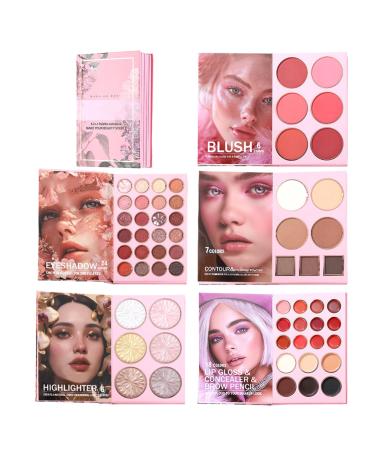Makeup Palette 6 Colors Highlighters | Book Style 24 Colors Glitter Eyeshadow for Women Girls Makeup Travel Beauty Party Daily Scene