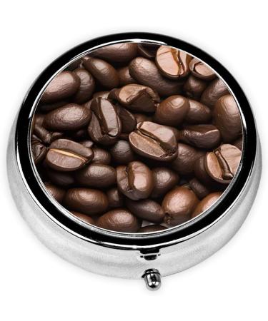 Funny Roasted Coffee Beans Pill Box - 3 Compartment Mini Travel Organizer for Medicine Vitamins & Tablets - Buy Online on GoSupps.com