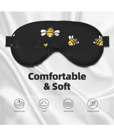 SSIMOO Bee Love Honey Print Eye Mask - Ultra-Soft Light-Blocking for Comfort & Restful Sleep - International Shipping Available - Buy Online on GoSupps.com