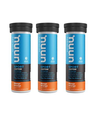 Nuun Sport + Caffeine: Mango Orange Electrolyte Tablets (3 Tubes of 10 Tabs)33