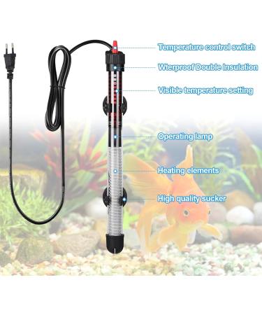 RuikDly 200W Adjustable Aquarium Heater - Waterproof Thermostat for 30-200L Fish Tanks Suction Cup Design International Shipping - Buy Online on GoSupps.com