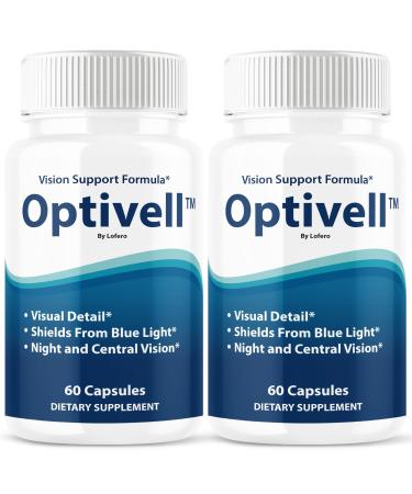 (2 Pack) Optivell Eye Capsules Optivel Pills Vitamins Eye Care Wellness Supplement Healthy Eyesight Retina Sharper Vision Support Formula Clear Eyes Ocular Comfort Health Visual Balance (120 ct)