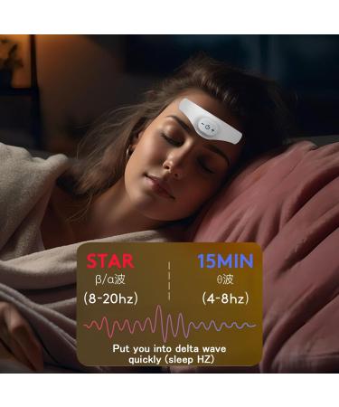Headband Sleep Aid Device Headache Relief Sleep Massager USB Charging Microcurrent Holding Sleep Instrument for Insomnia and Headache Relief Migraine Relief White - Buy Online on GoSupps.com