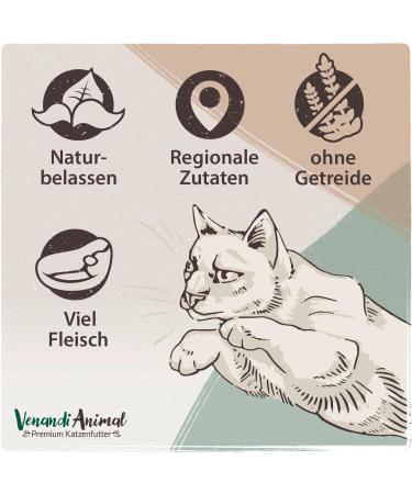 Venandi Animal Premium Wet Cat Food Trial Pack IV - Grain-Free Extra Meat Mix 6 x 200g - Buy Online on GoSupps.com