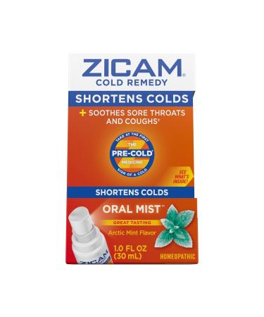Zicam Cold Remedy Zinc Arctic Mint Oral Mist 1 Ounce