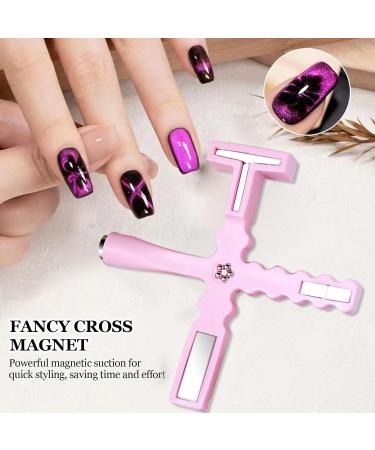 Weppduk Nail Magnets for - Multi-Function Nail Magnets - 5 in 1 Nail Design Tools for Cat Eye Gel Nail Polish Design Home Manicure Pink - Buy Online on GoSupps.com
