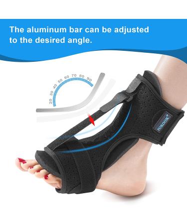 Plantar Fasciitis Night Splint - Adjustable Support Brace for Effective Treatment - Black - Buy Online on GoSupps.com