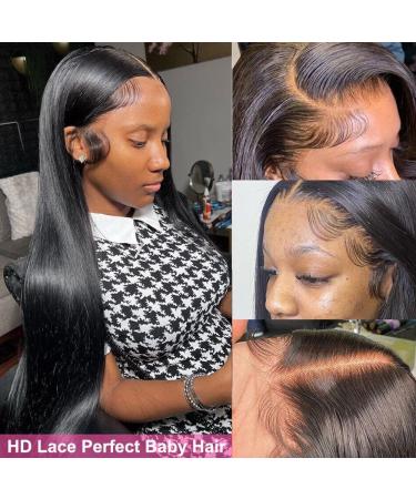 Maxine 13x6 HD Invisible Lace Front Human Hair Wig 24 Inch - Pre-Plucked Silky Straight 180% Density - Buy Online on GoSupps.com