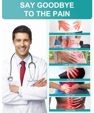 Sacroiliac Belt for SI Joint Support Double Straps Compression Brace for Men & Women Lower Back Sciatica Pelvis & Lumbar Relief Black Medium - Buy Online on GoSupps.com