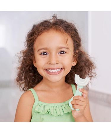 U Shaped Toothbrush for Kids | Detachable Silicone Kids Toothbrush Manual Training Toothbrush with Detachable Food Grade Soft Silicone Brush Head and Children Green 1 count (Pack of 1) - Buy Online on GoSupps.com