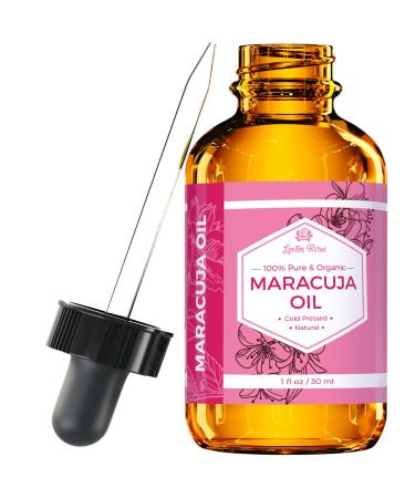 Leven Rose Maracuja Oil  Passion Fruit Seed Oil 100% Natural Moisturizer for Hair Skin and Nails 1 oz