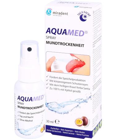 Miradent Aquamed Mouth Drying Spray - Refreshing Oral Care for Dry Mouth Relief | International Shipping Available - Buy Online on GoSupps.com