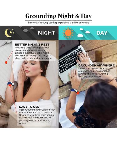 Earthing Pro Grounding Wrist Strap X2 with Straight Grounding Cable (4.5m) X2 Great Grounding Products Improve Sleeping Quality  Reduce Stress & Inflammation  White - Buy Online on GoSupps.com