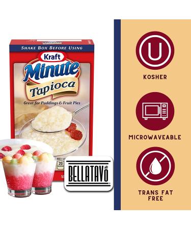 Minute Tapioca Bundle - 2x 8oz Kraft Packages + BELLATAVO Fridge Magnet | Ideal for Tapioca Pudding and Fruit Pie Filling - Buy Online on GoSupps.com