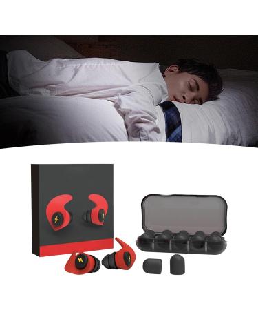 High-Quality Ear Plugs for Sleeping - Noise Cancelling Silicone Ear Plugs (12 Pcs) - Sound Reduction & Comfort - Red - Buy Online on GoSupps.com