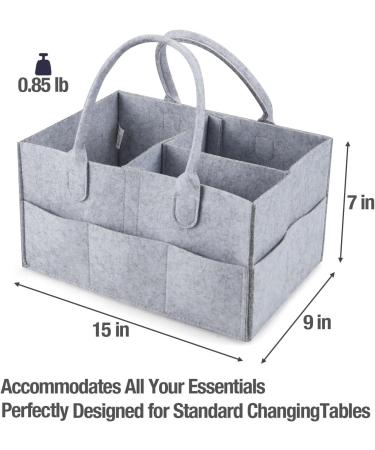 Buy Pandaear Baby Diaper Caddy Organizer - Portable & Foldable Storage Bag for Baby Essentials | Gray - Buy Online on GoSupps.com