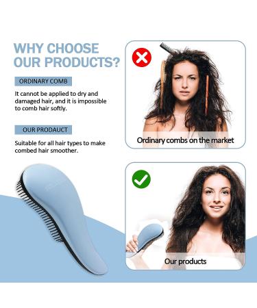 Detangling Hair Brush for Natural and Straight Hair - Soft and Comfortable Scalp Massage - Wet or Dry Hair - Adults & Kids - Buy Online on GoSupps.com