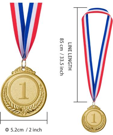 Favide 12-Piece Gold, Silver, Bronze Award Medals - Winners Prizes for Competitions - 2 Inches - Buy Online on GoSupps.com