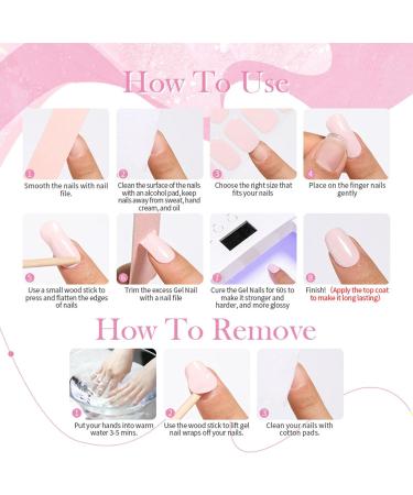 Generic Gel Nail Stickers Glitter Nail Stickers for Gel Polish Gel Nail Strips Manicure with Nail Lamp Semi Cured Nail Gel Polish Wraps Set for Home Nail Curing N036 - Buy Online on GoSupps.com