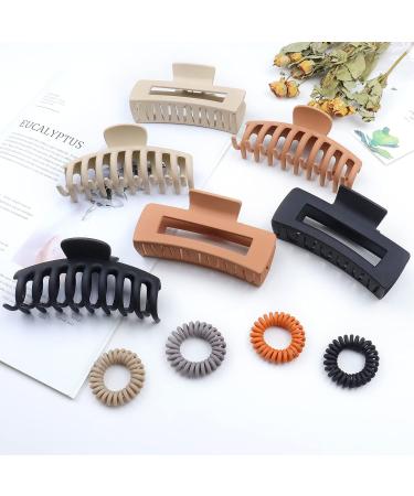 Shop Kavya Big Thick Hair Clips - Slide-Resistant Rectangular Hair Jewelry Set (4) | Perfect for Women | International Shipping Available - Buy Online on GoSupps.com