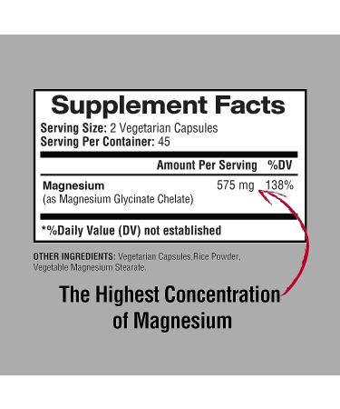 Happi Mi Magnesium Glycinate 575mg Supplement for Muscle & Bone Health - Immune Support, Relaxation & Mood Balance - Chelated for High Absorption - Non-GMO 90 Caps - Buy Online on GoSupps.com