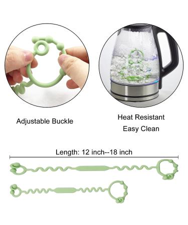 Yunaeduo Silicone Sippy Cup Leash - 2 Pack Sippy Cup Straps for Babies - Food Grade Silicone, Gray Grey - Keep Cups Off Floor, Sanitary, Dishwasher Safe - Buy Online on GoSupps.com