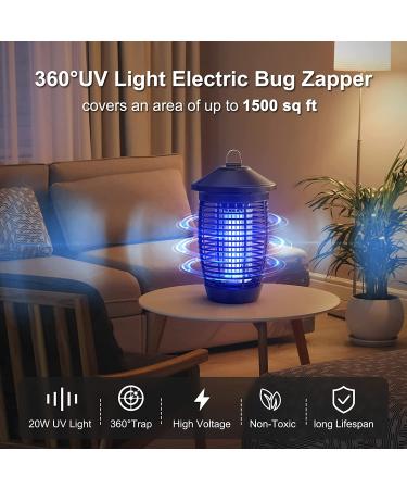 ROSUN Bug Zapper 20W 4000V Electric Mosquito Killer for Indoor & Outdoor - Waterproof Insect Fly Pest Trap for Home & Patio - Buy Online on GoSupps.com