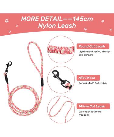 Petom Flower Pattern Cat Dishes & Leash Set | Round Lanyard for Cats - Shop Internationally! - Buy Online on GoSupps.com