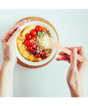 300 pcs Mini Wooden Spoons 4.3 Inch Disposable Tasting Sampling Spoons Biodegradable Compostable Cutlery Spoons Mini Ice Cream Spoon for Restaurants and Parties - Buy Online on GoSupps.com