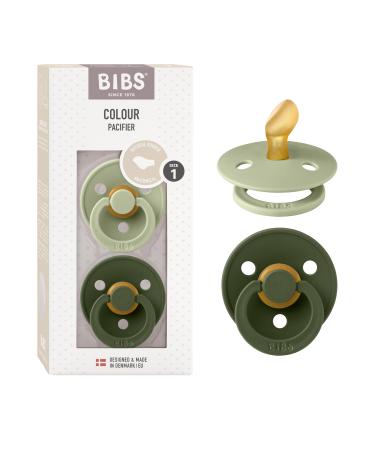 BIBS COLOUR Anatomical Schnuller 2 Pack BPA-Free Dummy-Schnuller jaw-friendly form.Natural rubber/latex made in Denmark.0-6 months (2-pack) Sage / Hunter Green 0-6 months (2-pack) Sage / Hunter Green - Buy Online on GoSupps.com
