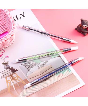 Frcolor 5pcs GEL Nail Art Pen Set | Silicone Head Carving Brushes | Acrylic Handle Salon Tools for Professional Nail Design - Buy Online on GoSupps.com