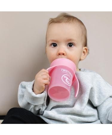 Twistshake 360 Cup 6+m - Pastel Grey & Black | Spill-Proof Baby & Toddler Cup for Easy Hydration | International Shipping Available - Buy Online on GoSupps.com