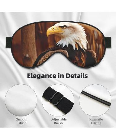 Flying Eagle Print Soft Sleep Eye Mask - Comfortable Eyeshade for Travel & Napping | Ideal for Men & Women - Buy Online on GoSupps.com