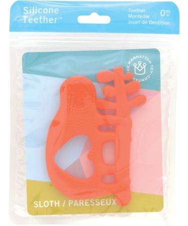 Manhattan Toy Animal Shapes Sloth Silicone Teether - Orange | Baby Teething Toy - Buy Online on GoSupps.com