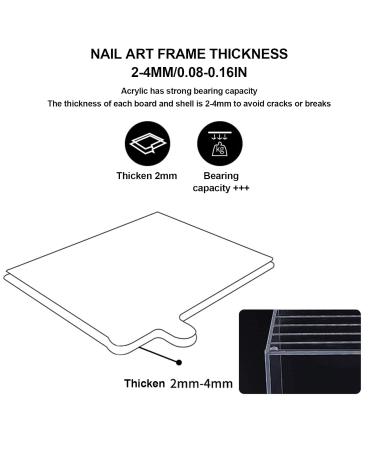 Nail Art Color Card Stand - Non-Slip Acrylic Manicure Exhibition Organizer for Worktops & Cupboards - Buy Online on GoSupps.com