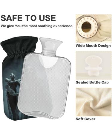 NAANLE Skull Sensensmann Hot Water Bottle 1L Transparent Hand/Foot Warmer for Pain Relief & Heat Therapy | International Shipping - Buy Online on GoSupps.com