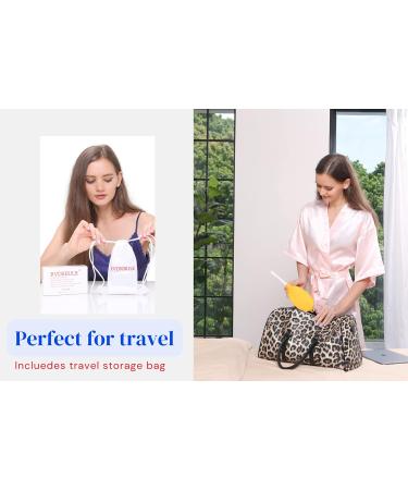 Silicone Douche Bag with Storage - Travel-Friendly 24 Fl Oz Capacity Pocket Size - Yellow - Buy Online on GoSupps.com