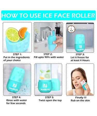 NABLIX Reusable Ice Roller for Face & Eyes - Enhance Skin Brightness and Glow | Alluring Beauty Tool for Women | Sea Green - Travel-Friendly Gift for Radiant Complexion - Buy Online on GoSupps.com