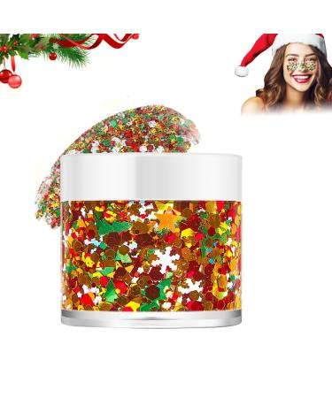 Fengyang Fengyang Glitter Body Gel Christmas Glitter Christmas Coloured Body Gel Suitable for Face Eyes Nails DIY Crafts (Carnival Night)
