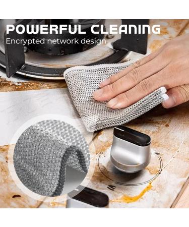2024 New Multipurpose Wire Dishwashing Rags Premium Metal Wire Dishwashing Cloth Scrubs Cleans Scrubbing Wire Dishwashing Rags Non-Scratch Wire Dishcloth for Dishes Sinks (5) (Silver 5) - Buy Online on GoSupps.com