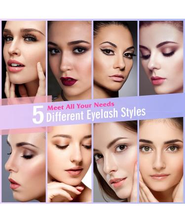 Magnetic Eyelashes and Magnetic Eyeliner Kit 5 Pairs 3D Reusable Magnetic False Lashes and 2 Tubes of Magnetic Eyeliner Easy to Wear Waterproof Long Lasting Natural Eyelashes - Buy Online on GoSupps.com