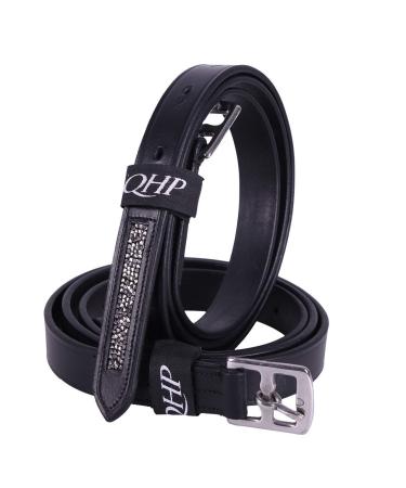 QHP stirrup leathers Lupine made of black leather with rhinestones at the end (150 cm) - Buy Online on GoSupps.com
