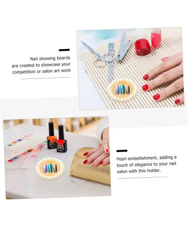 Housoutil Nail Display Board Nail Color Mixing Plate Makeup Paint Plate Nail Building Gel Hybrid Gel Makeup Mixing Palette Nail Polish Zinc Alloy Bracket Photo Frame - Buy Online on GoSupps.com